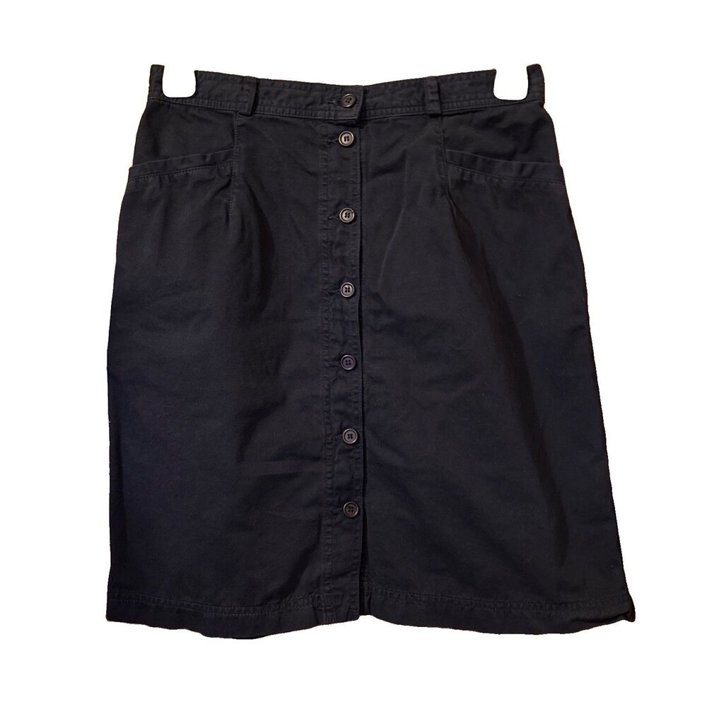 Women’s Karen Kane Easywear Navy Blue Casual Button Front Skirt Size 14